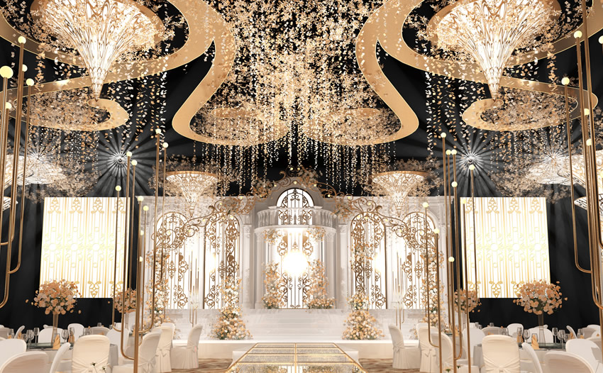 崂山花木兰喜事汇金色大厅效果展示